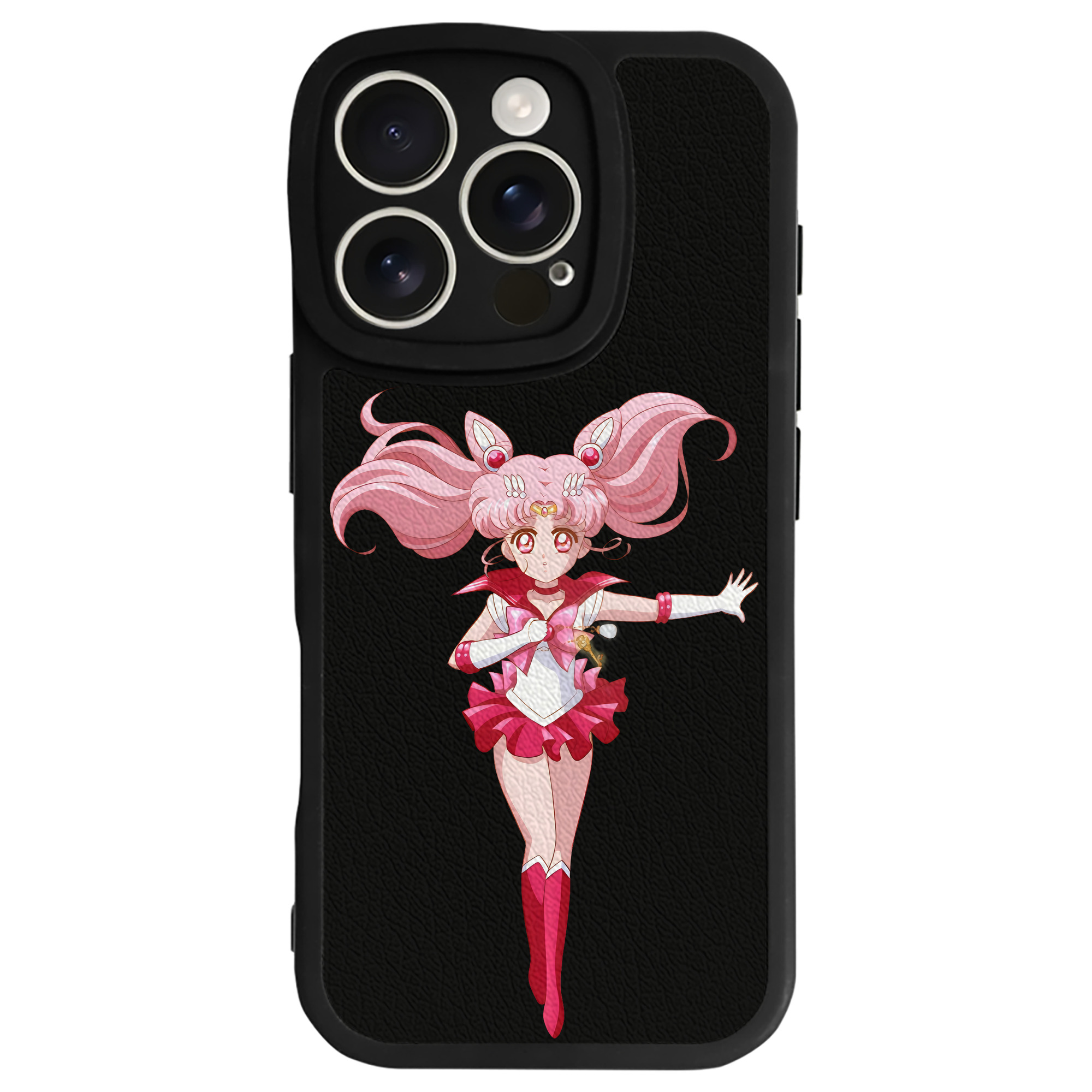 （画像用） 美少女戦士セーラームーン ちびうさ Sailor Moon Chibiusa Tsukino Usagi Small Lady Serenity 【iPhone 16シリーズ対応】シリコンスマホケース（レザー調） 材質：シリコン